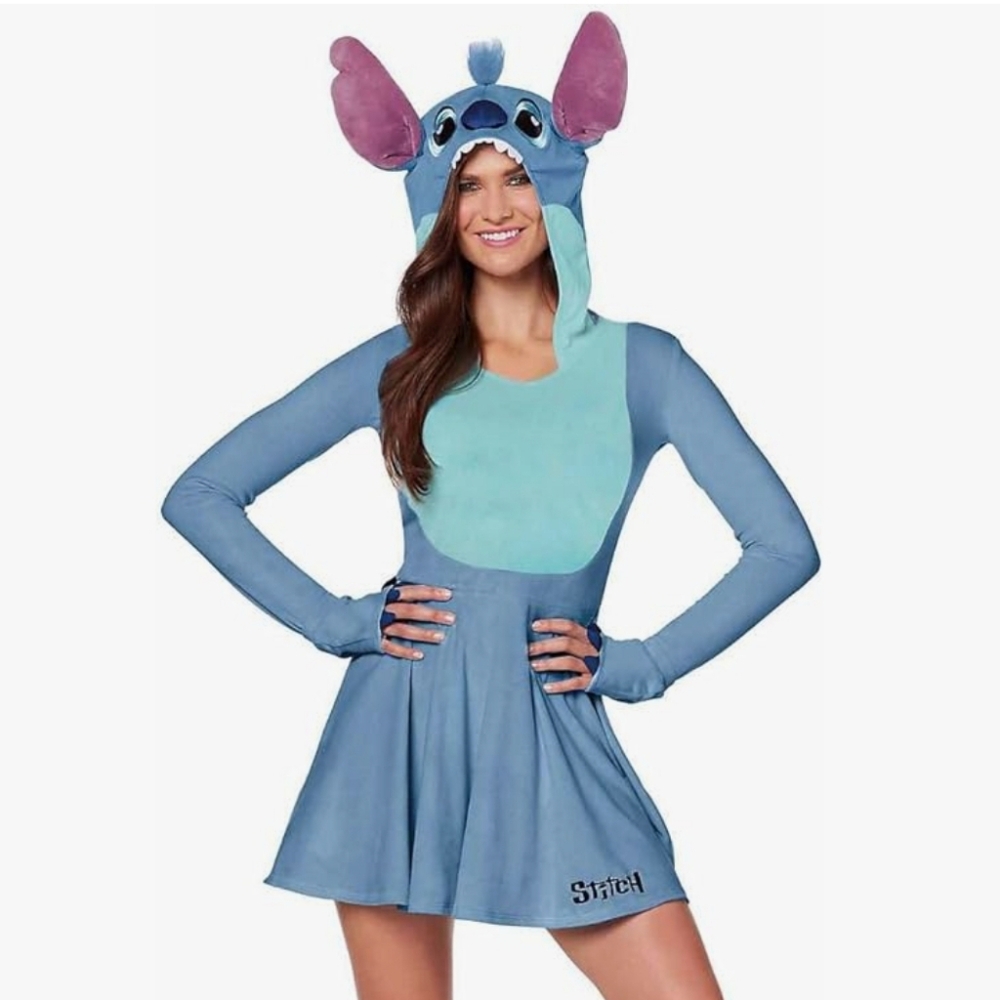 Women's Large Lilo & Stitch Adult Stitch Dress & Glove Officially Licenced